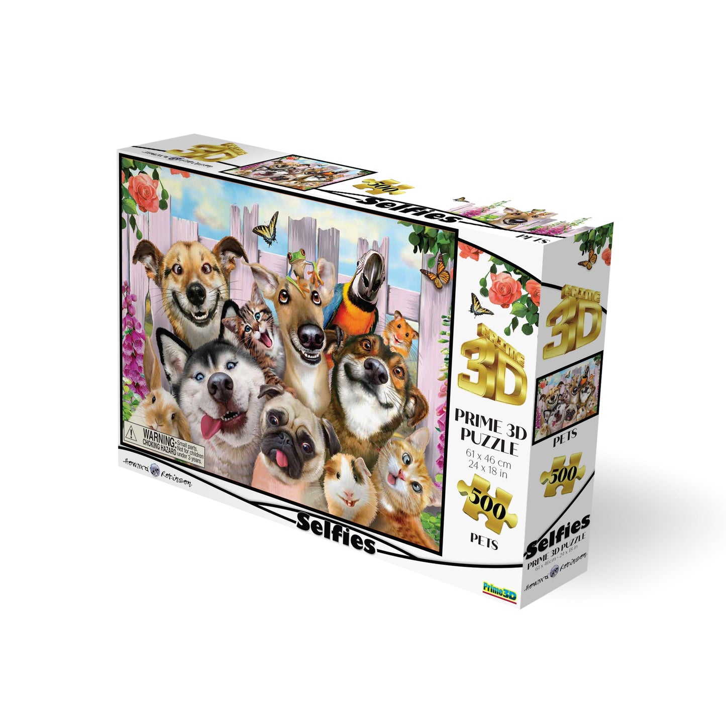 10062 Pet Selfie Howard Robinson 3D Jigsaw Puzzle 10062 500pc 24"x18"