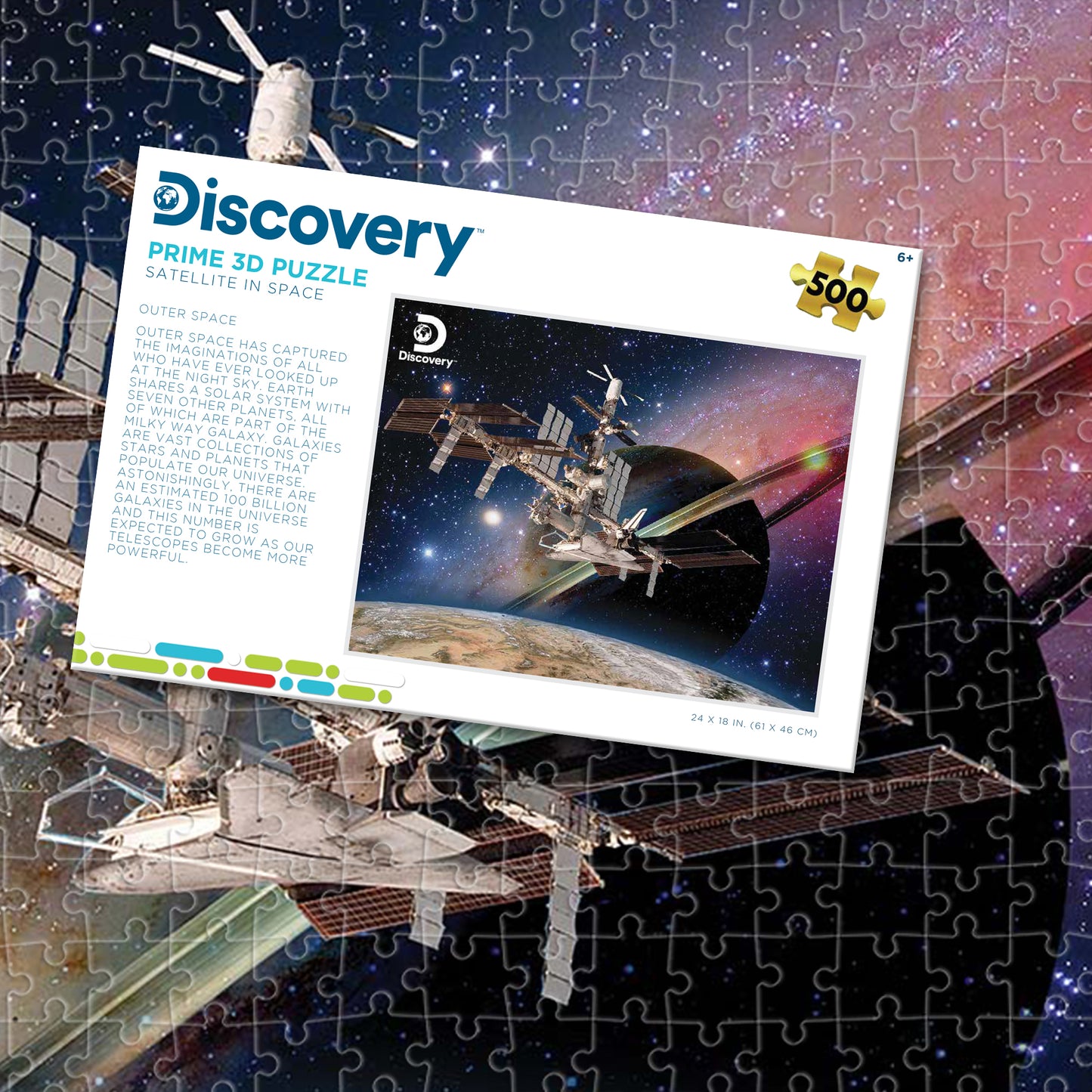 10418 Satellite in Space Discovery 3D Jigsaw Puzzle 10418 500PC 24"x18"