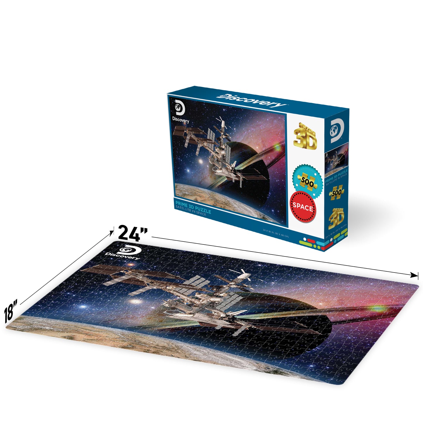 10418 Satellite in Space Discovery 3D Jigsaw Puzzle 10418 500PC 24"x18"