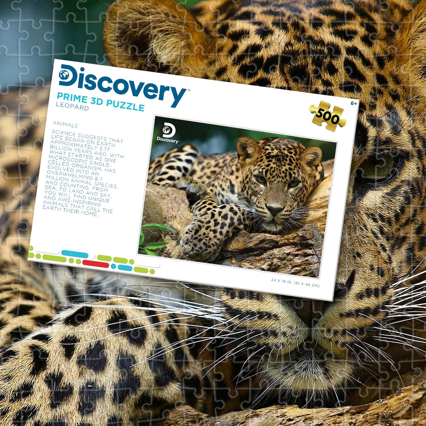 10474 Leopard Discovery 3D Jigsaw Puzzle 10474 500PC 24"x18"