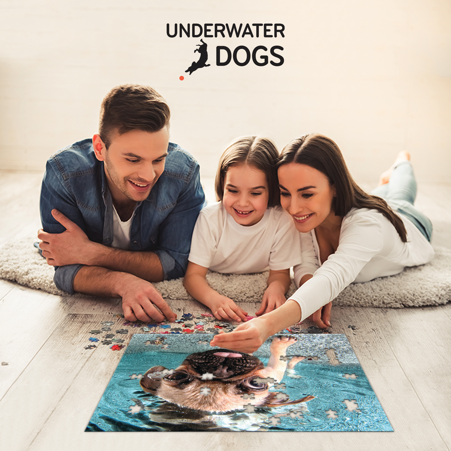 20010 Underwater Dogs Iggy 3D Jigsaw Puzzle 20010 500pc 24"x18"