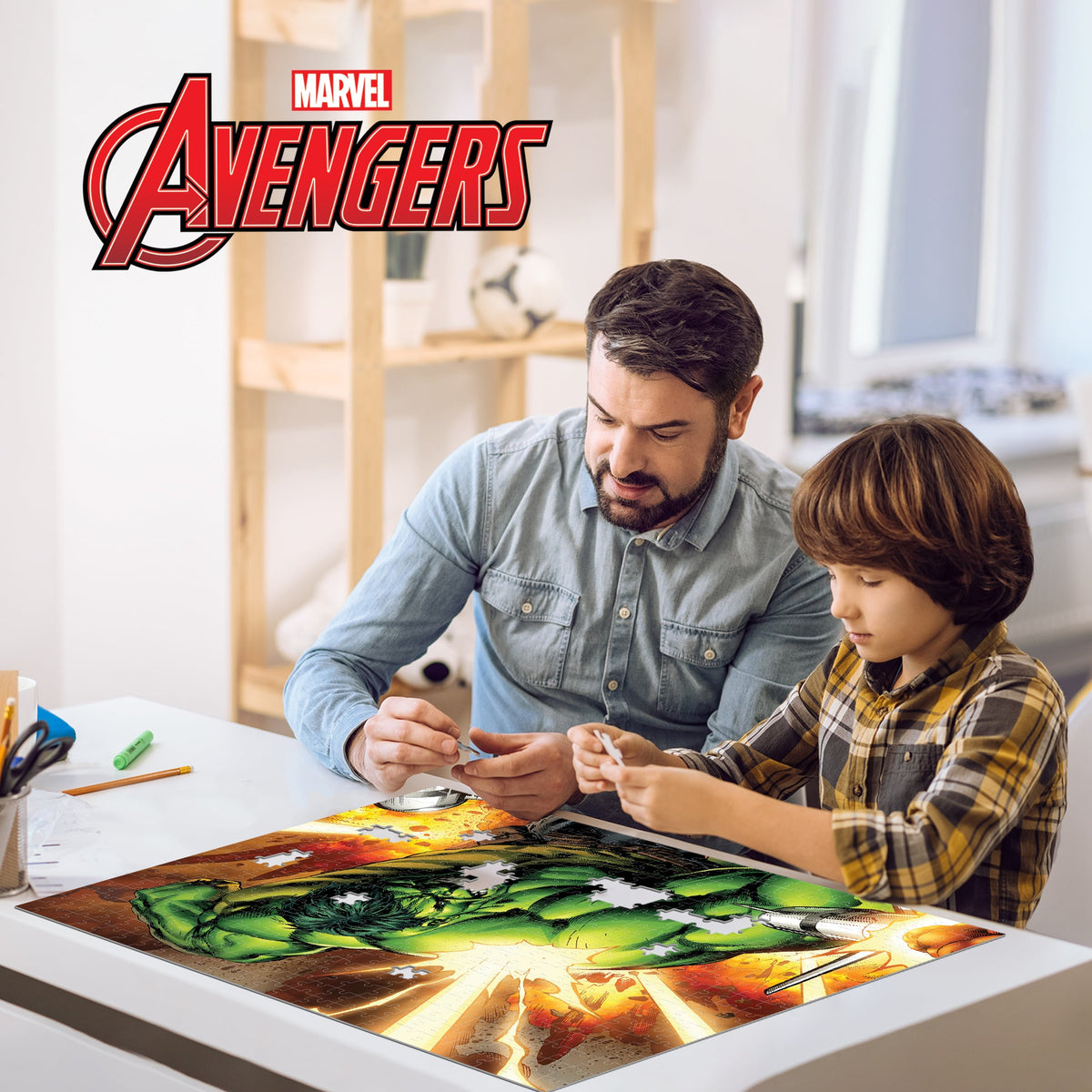 32672 Avengers The Hulk Marvel 3D Jigsaw Puzzle 32672 500pc 24"x18"