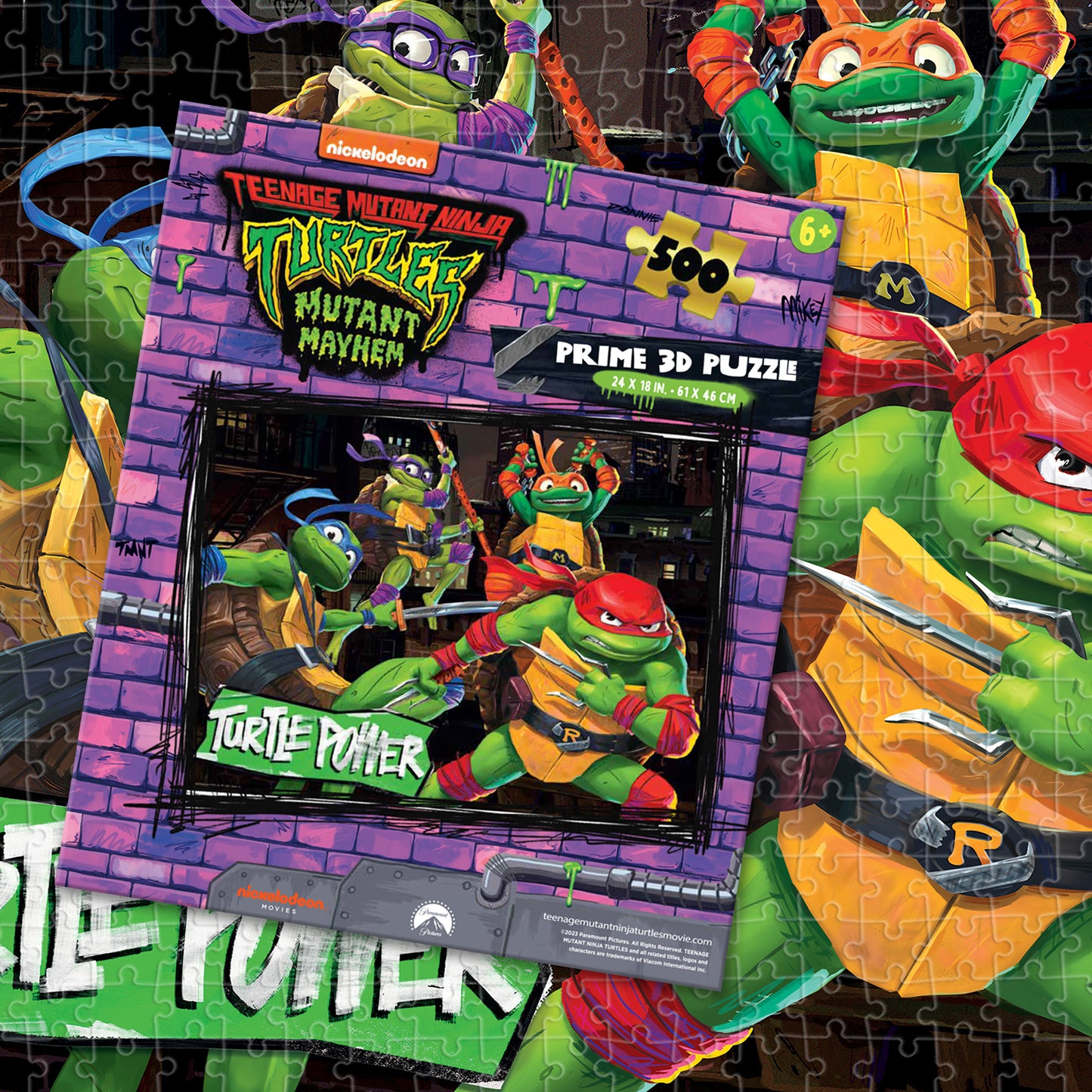 32767 Teenage Mutant Ninja Turtles Nickelodeon 3D Jigsaw Puzzle 32767 500pc 24"x18"