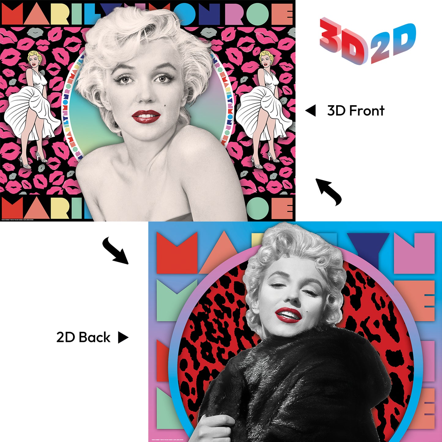 37520 Marilyn Monroe 3D/2D Jigsaw Puzzle 37520 500pc 24"x18"