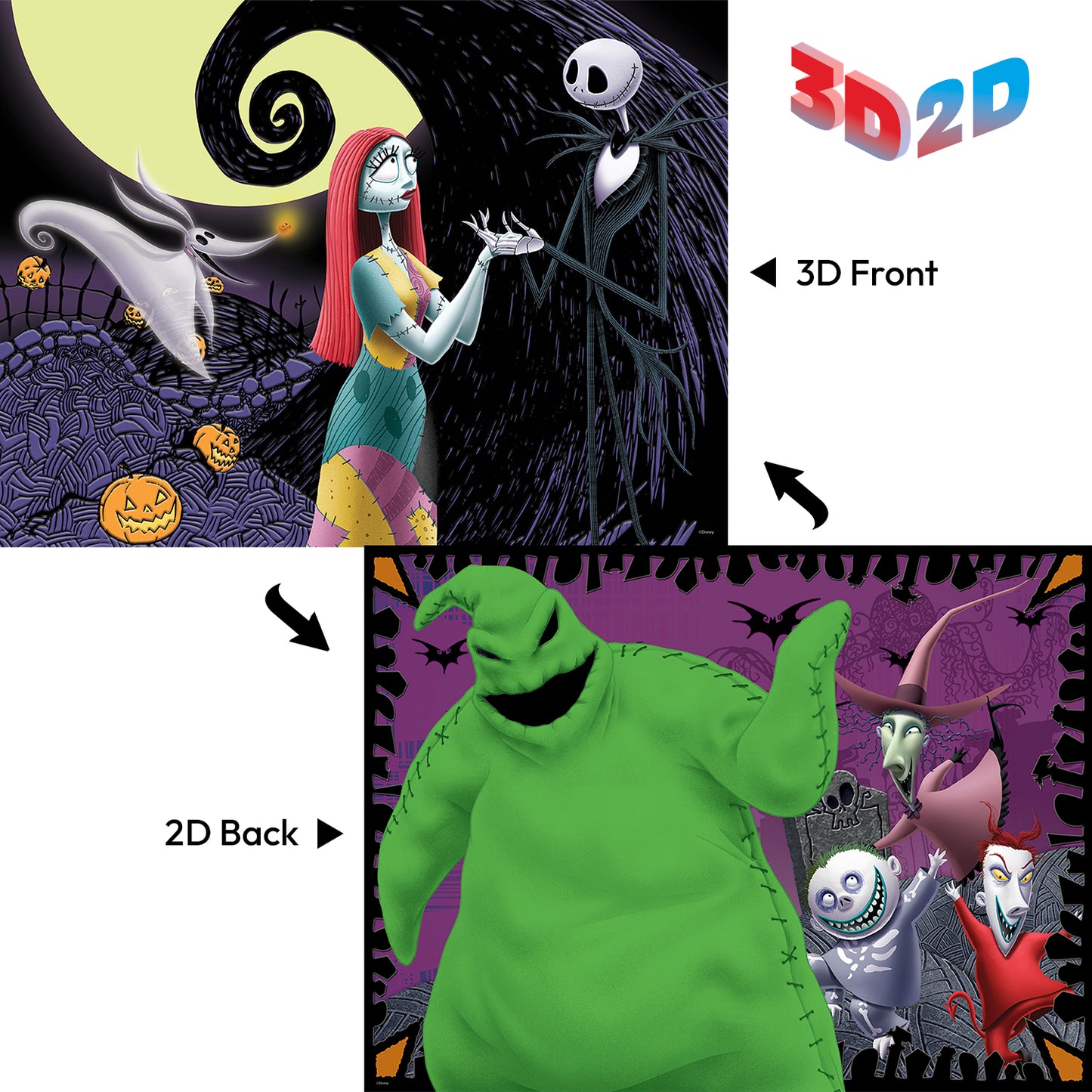 37557 3D/2D Disney The Nightmare Before Christmas 500pc 24x18"