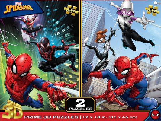 10228  Marvel  Spider-Man 2 -Pack Children's 3D Puzzle 10228 200pc 12x18"