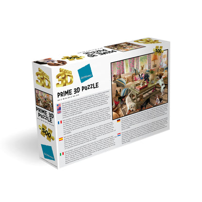 10458 Dogs in the Living Room Giordano 3D Jigsaw Puzzle 10458 500PC 24"x18"