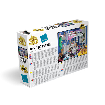 10459 Messy Bedroom Kittens Giordano 3D Jigsaw Puzzle 10459 500PC 24"x18"
