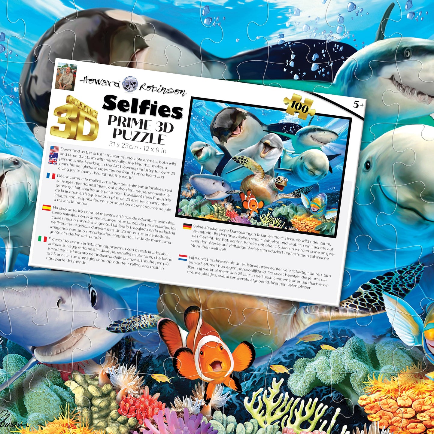 10691 Underwater Selfies Howard Robinson 3D Jigsaw Puzzle 10691 63PC 12"x9"