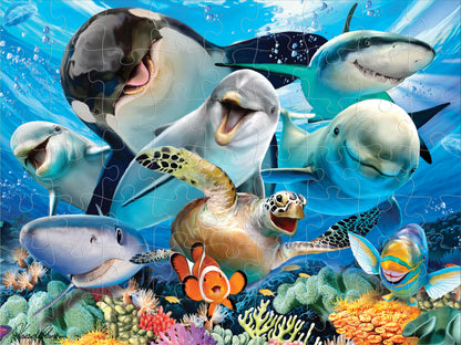 10691 Underwater Selfies Howard Robinson 3D Jigsaw Puzzle 10691 63PC 12"x9"