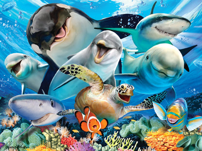 10691 Underwater Selfies Howard Robinson 3D Jigsaw Puzzle 10691 63PC 12"x9"