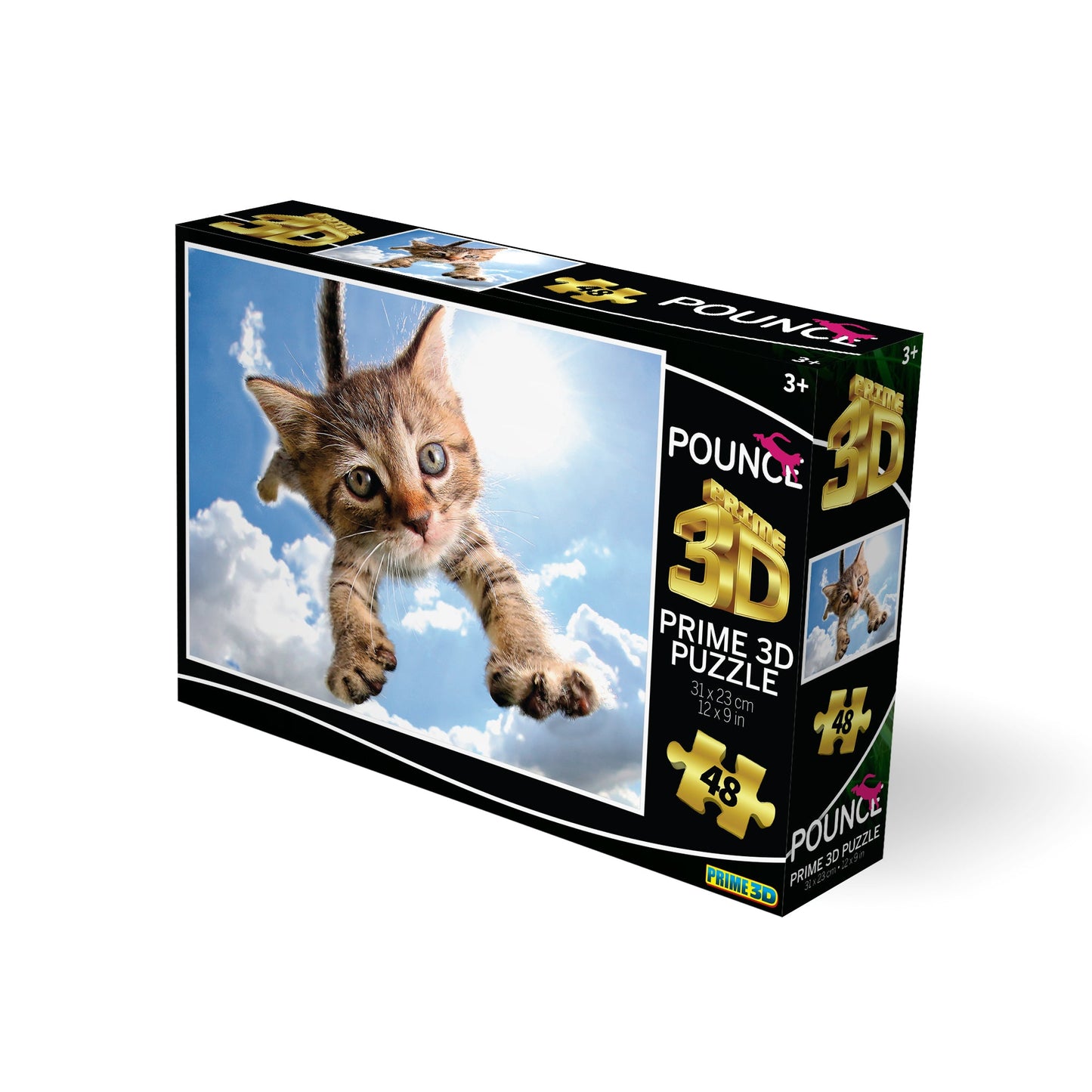 10724 Sparkles in the Sky Pounce Seth Casteel 3D Jigsaw Puzzle 10724 48PC 12"x9"