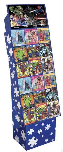 14626 - Assorted Disney / Star Wars / Marvel Lenticular 3D Puzzle Display, 54 Ct, 9 Designs, 6 Units Each, 6x6x2, 12x9, 63 Piece