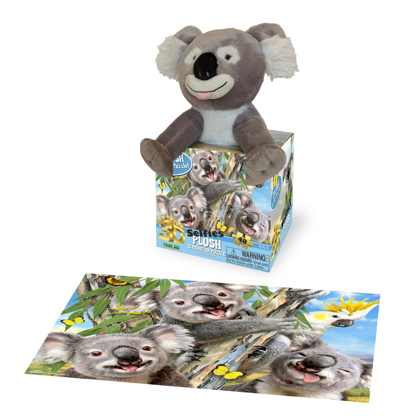 15805 Koala Selfie Howard Robinson 3D Jigsaw Puzzle Plush Toy 15805 48pc 12"x9"