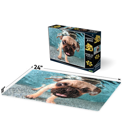 20010 Underwater Dogs Iggy 3D Jigsaw Puzzle 20010 500pc 24"x18"