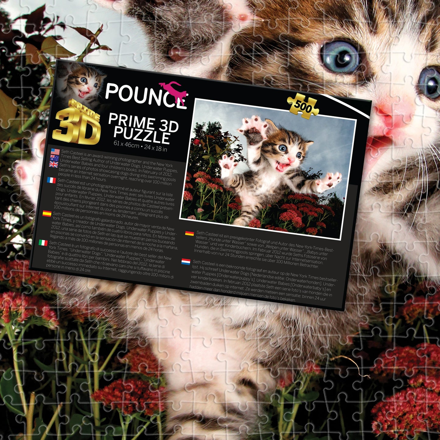 20013 Chicken Pounce Seth Casteel 3D Jigsaw Puzzle 20013 500pc 24"x18"