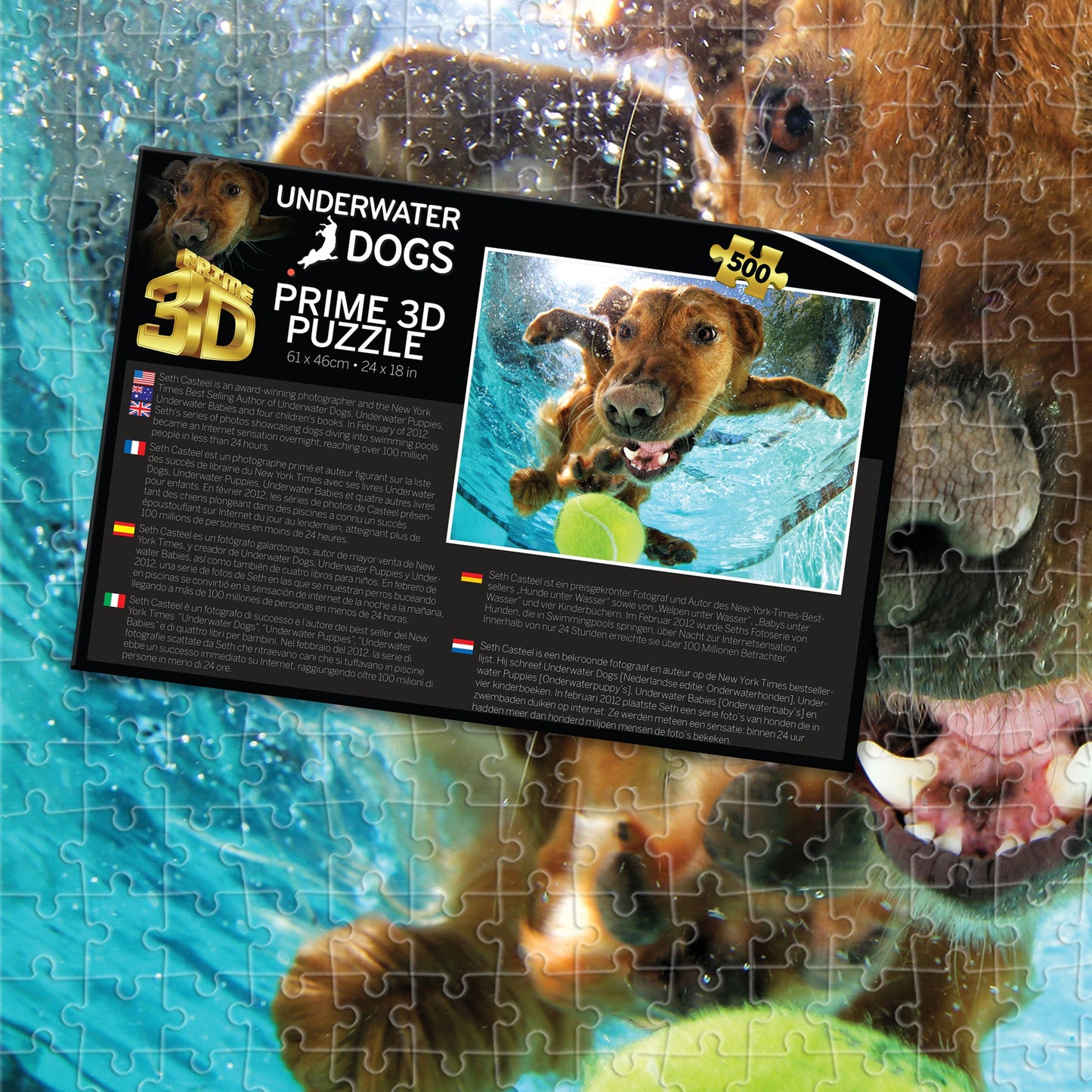 20021 Underwater Dogs Ricochet 3D Jigsaw Puzzle 20021 500pc 24"x18"
