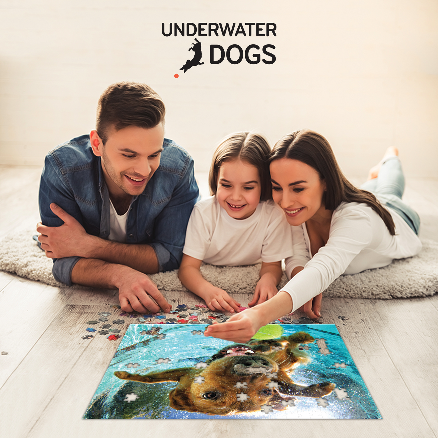 20021 Underwater Dogs Ricochet 3D Jigsaw Puzzle 20021 500pc 24"x18"
