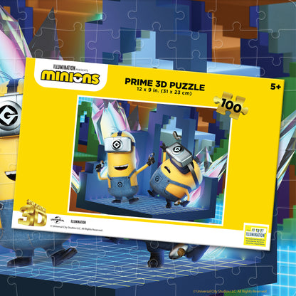 20573 Minions Universal 3D Jigsaw puzzle 20573 100pc 12" x 9"