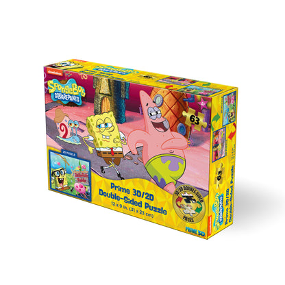 20628 Sponge Bob Square Pants Nickelodeon 3D/2D Jigsaw Puzzle 20628 100 Piece 12"x9"