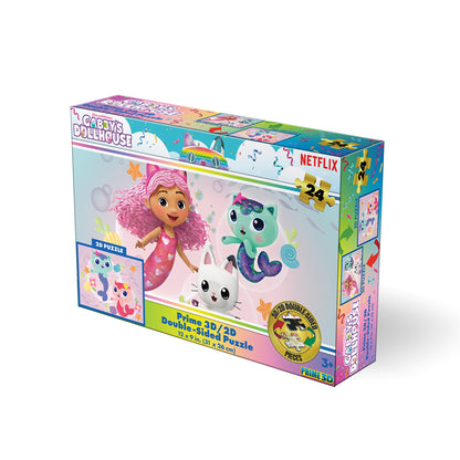 20629 Gabby's Dollhouse Universal 3D/2D Jigsaw Puzzle 20629 24PC 12"x9"
