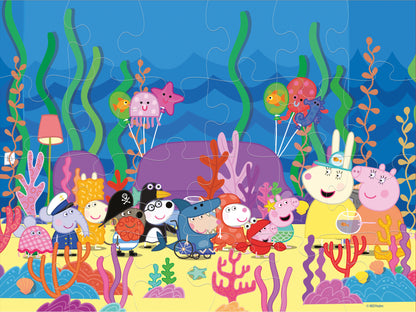 20631 Peppa Pig Hasbro 3D/2D Jigsaw Puzzle 20631 24 Piece 12"x9"