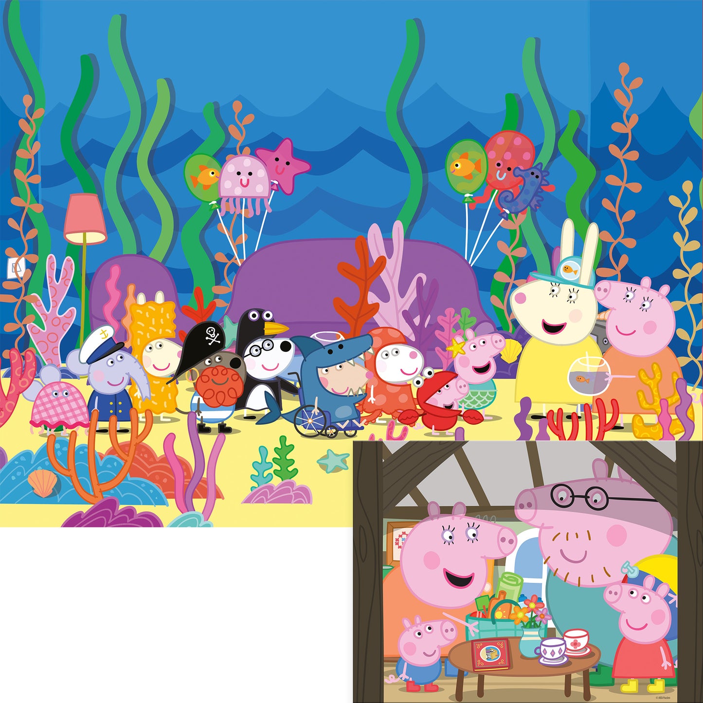 20631 Peppa Pig Hasbro 3D/2D Jigsaw Puzzle 20631 24 Piece 12"x9"