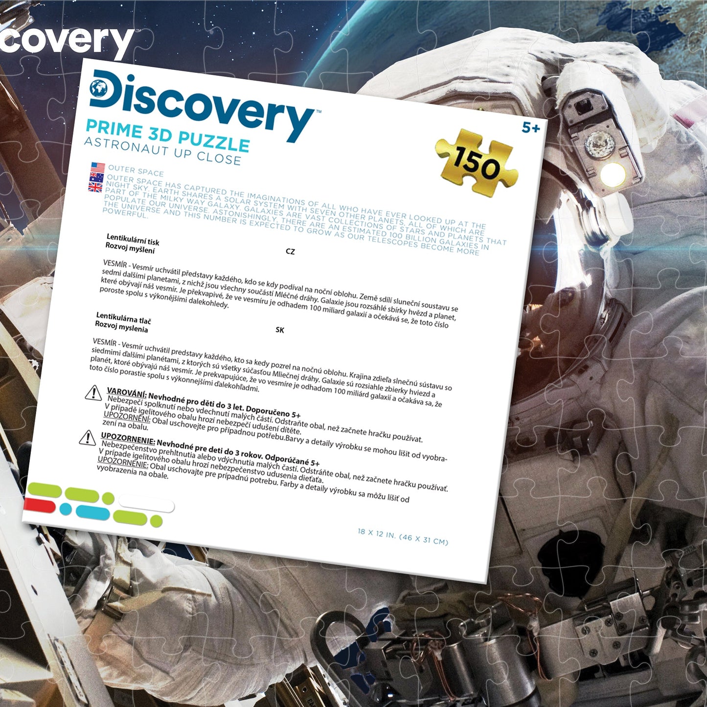 20849 Astronaut Up Close Discovery 3D Jigsaw Puzzle 20849 150pc 18"x12"