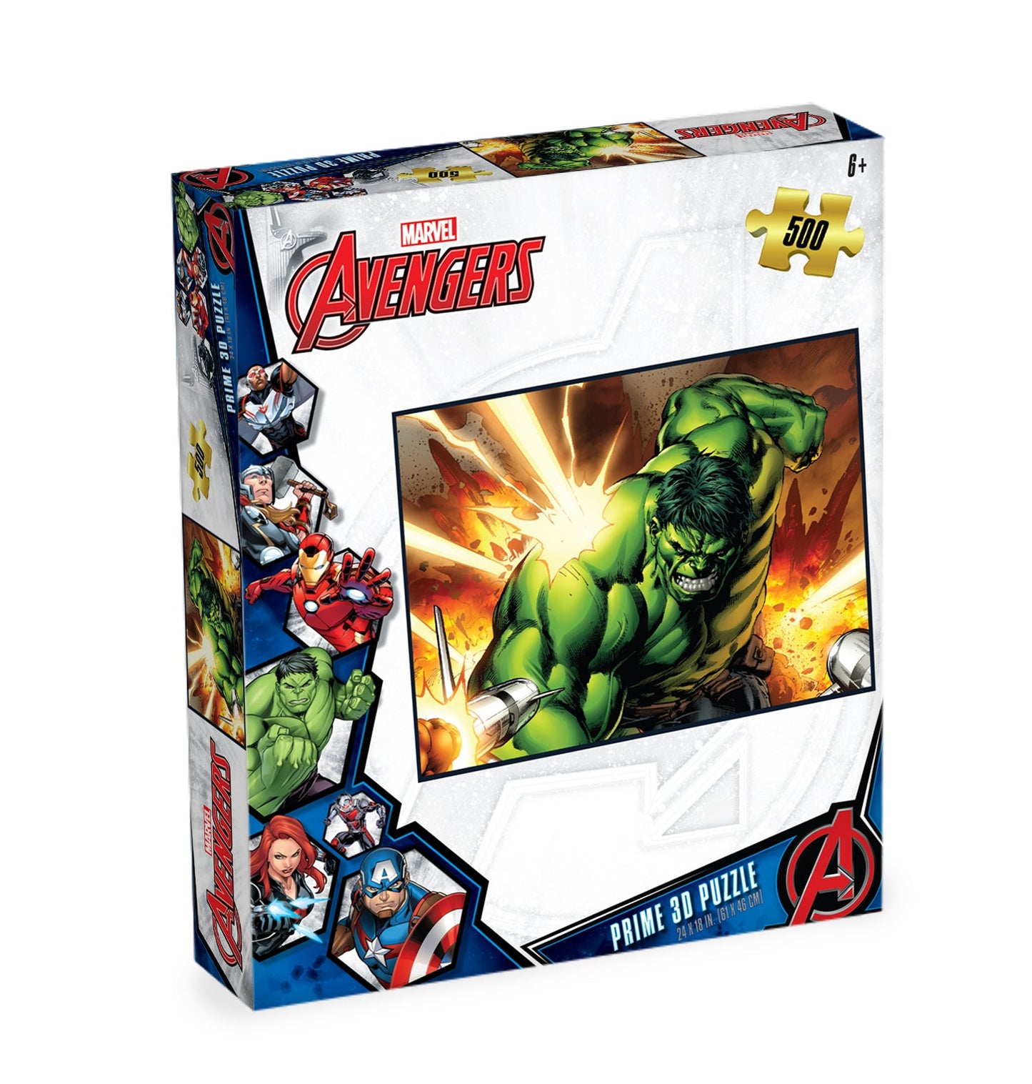 32672 Avengers The Hulk Marvel 3D Jigsaw Puzzle 32672 500pc 24"x18"