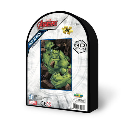 35583 The Hulk Marvel 3D Jigsaw Puzzle in Tin Box Packaging 35583 300pc 12"x18"