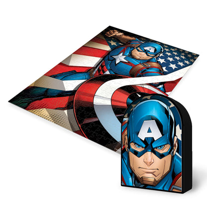 35584 Captain America Marvel 3D Jigsaw Puzzle in Tin Box Packaging 35584 300pc 12"x18"