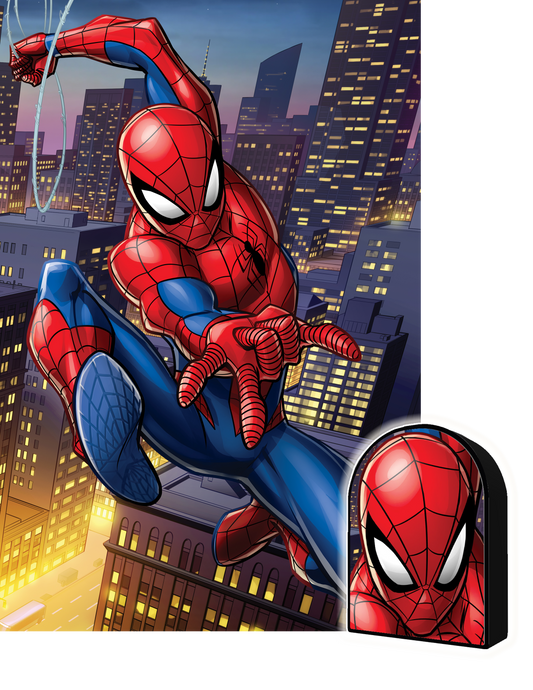 Puzzlr Spider Man Marvel 3D Jigsaw Puzzle in Tin Box Packaging 35586 300pc 12x18"
