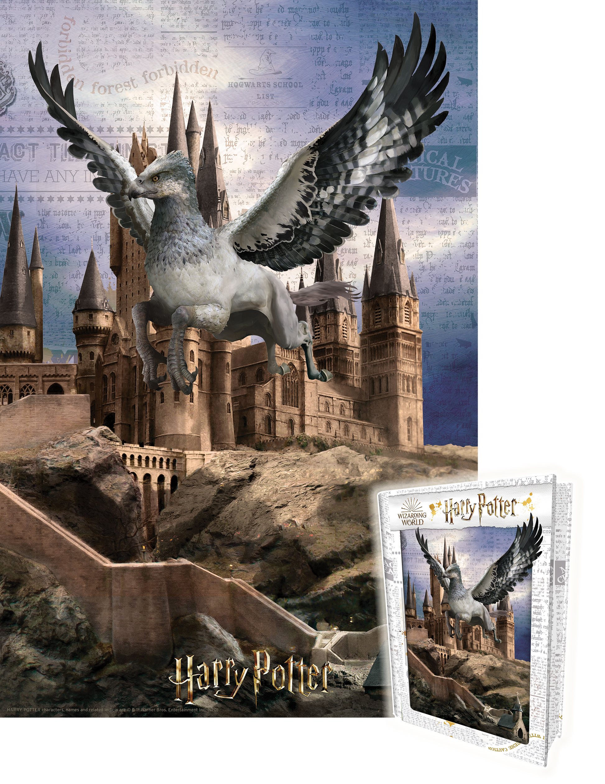 Puzzlr Buckbeak Harry Potter 3D Jigsaw Puzzle in Tin Book Packaging 35624 300pc 18x12"