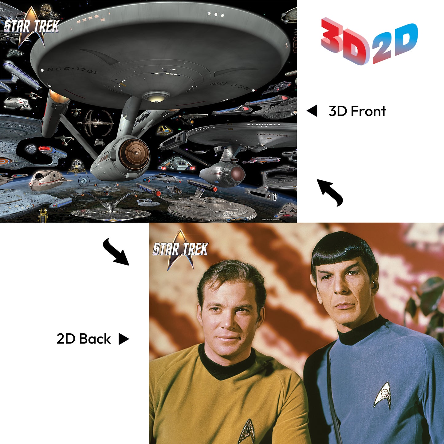 37524 3D/2D Paramount Star Trek 500pc 24x18"