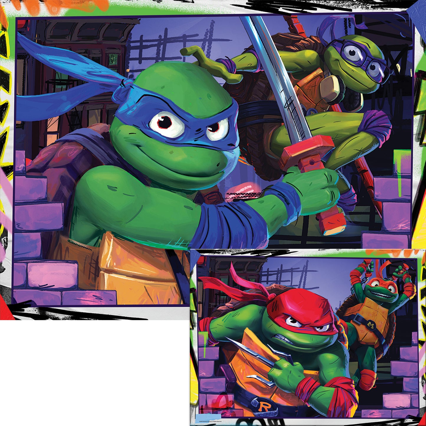 37540 3D/2D Nickelodeon Teenage Mutant Ninja Turtles 300PC 24x18"