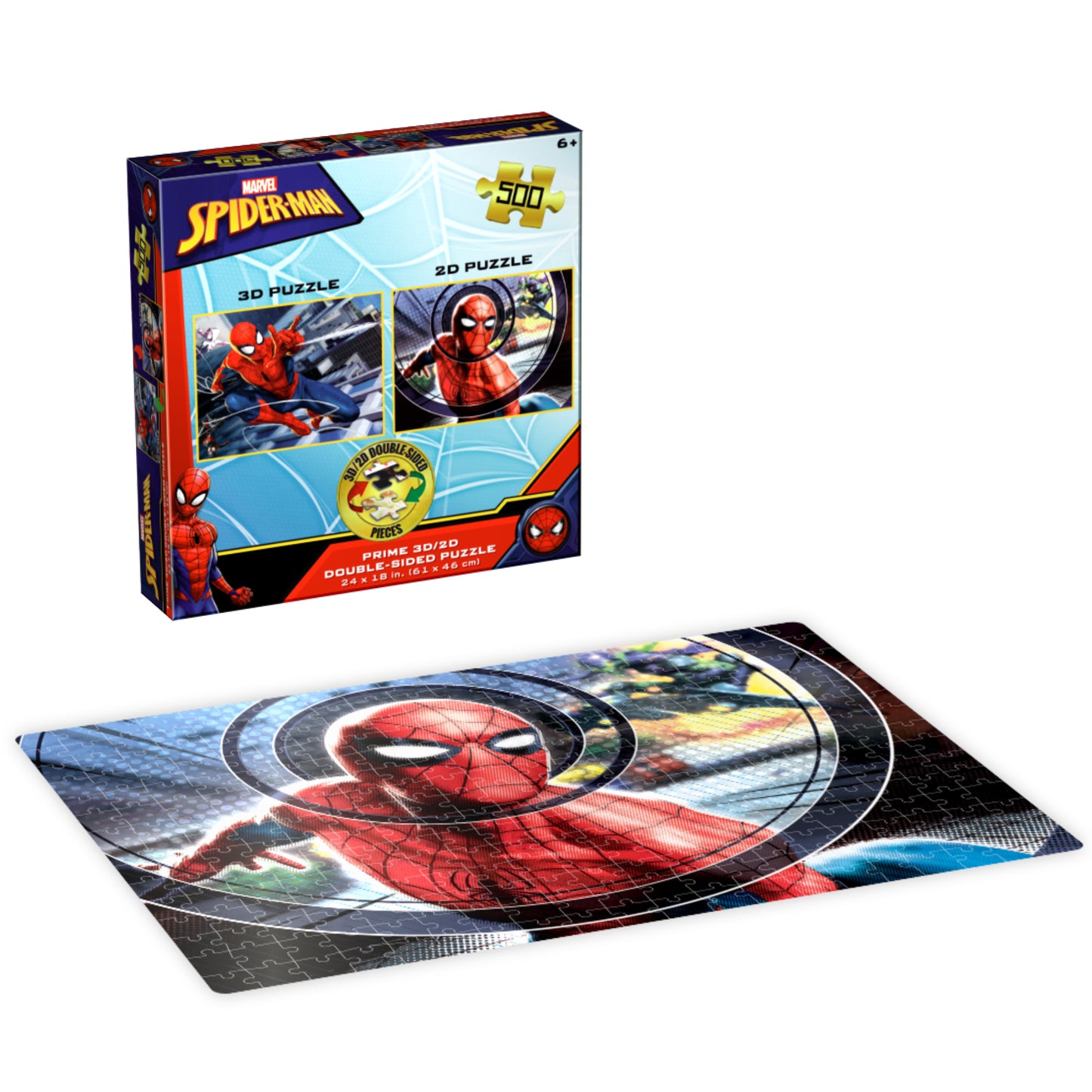 37541 Spider-Man Marvel 3D/2D Jigsaw Puzzle 37541 500pc 24"x18"