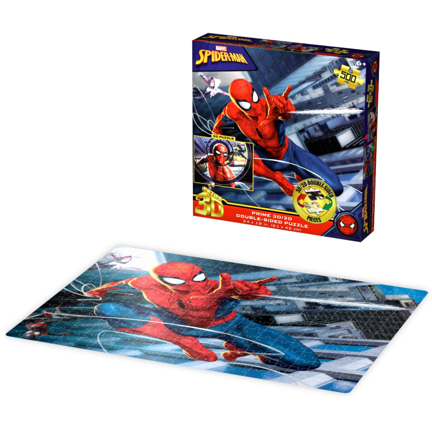 37541 Spider-Man Marvel 3D/2D Jigsaw Puzzle 37541 500pc 24"x18"