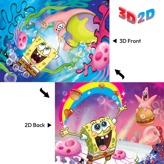 37545 3D/2D Nickelodeon Spongebob 500pc 24x18"