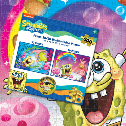 37545 Spongebob Nickelodeon 3D/2D Jigsaw Puzzle 37545 500pc 24"x18"