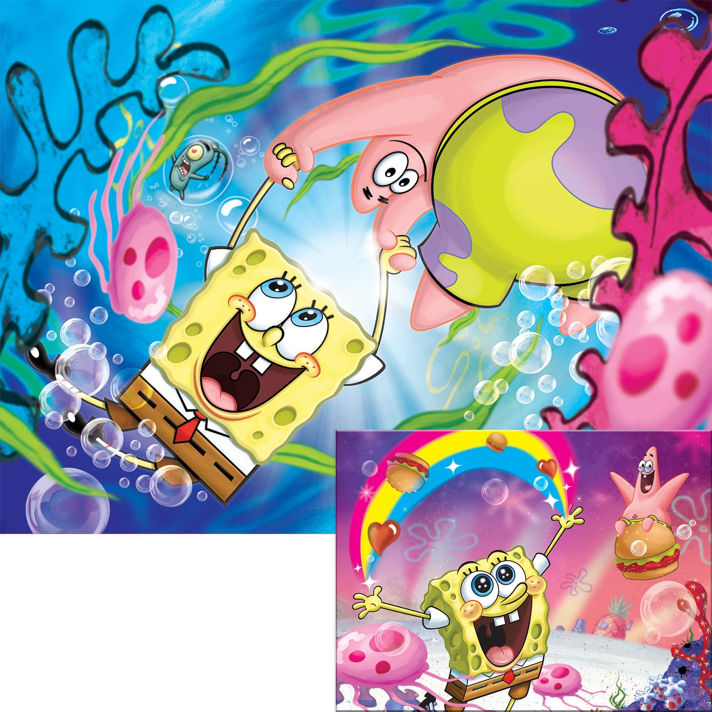 37545 Spongebob Nickelodeon 3D/2D Jigsaw Puzzle 37545 500pc 24"x18"