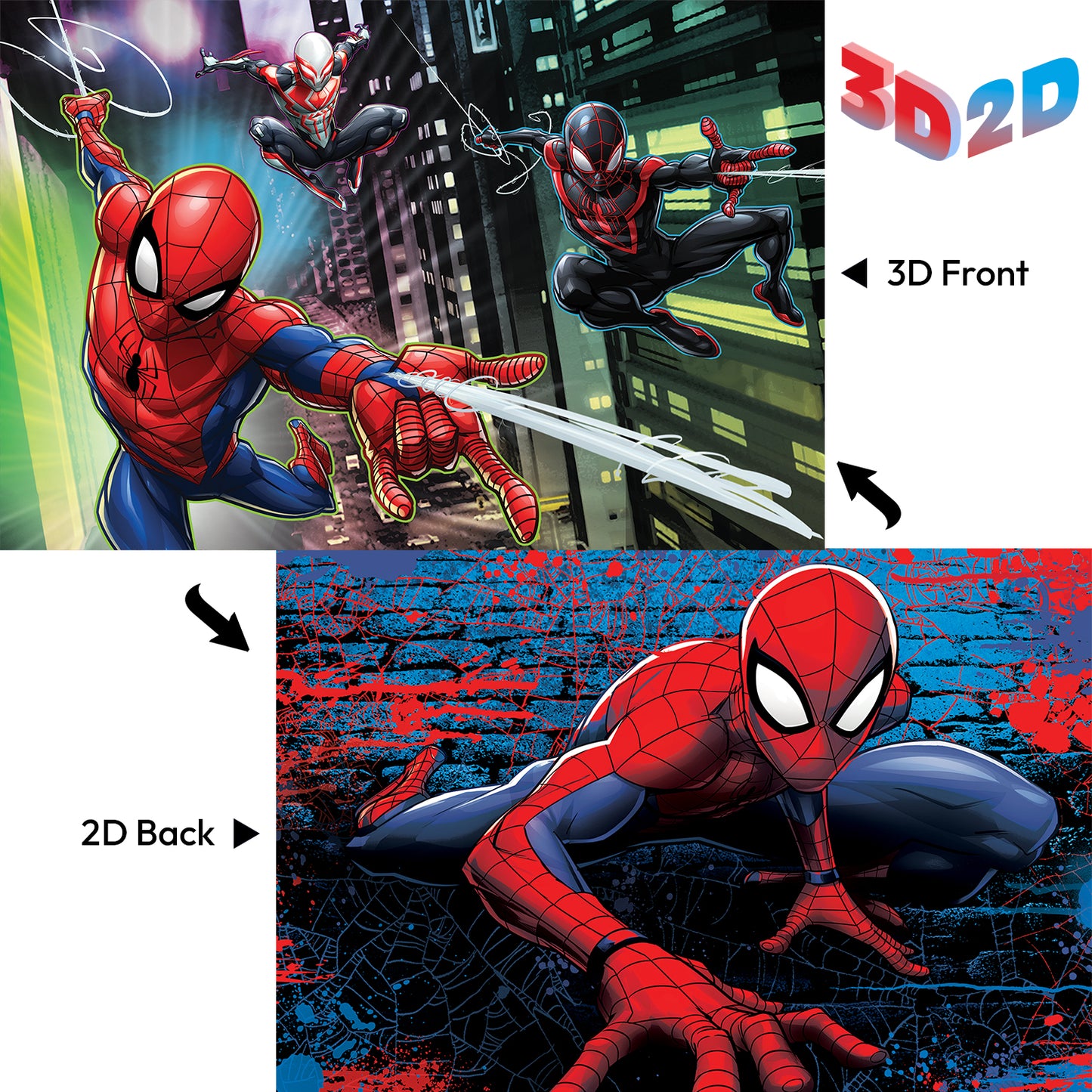 37552 3D/2D Marvel Spider-Man 200pc 12x18"