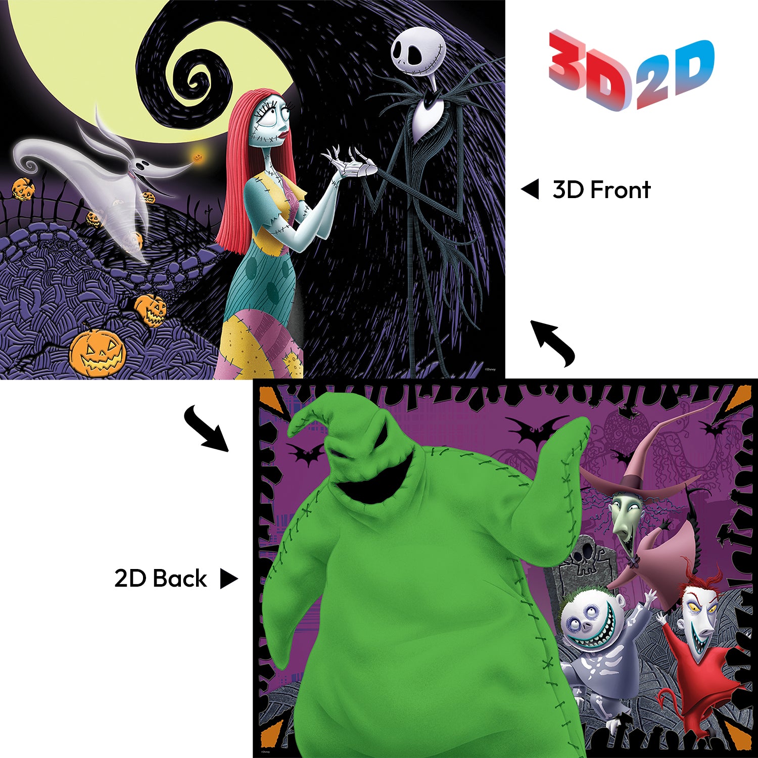 37557 3D/2D Disney The Nightmare Before Christmas 500pc 24x18 ...