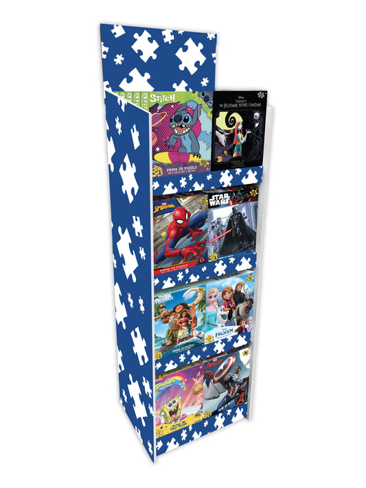99006 48PCS Display (8.5x10x2in. box) BLUE WITH PUZZLE PC PRINT