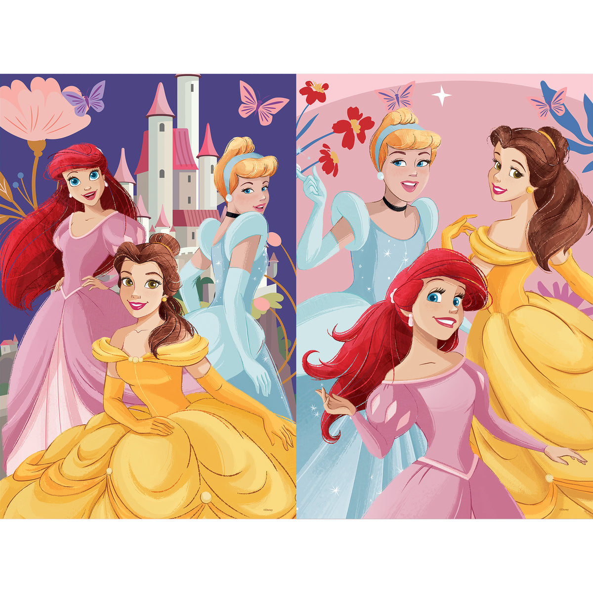 58007 Disney Princess 2 Pack Puzzles with 3 Figures