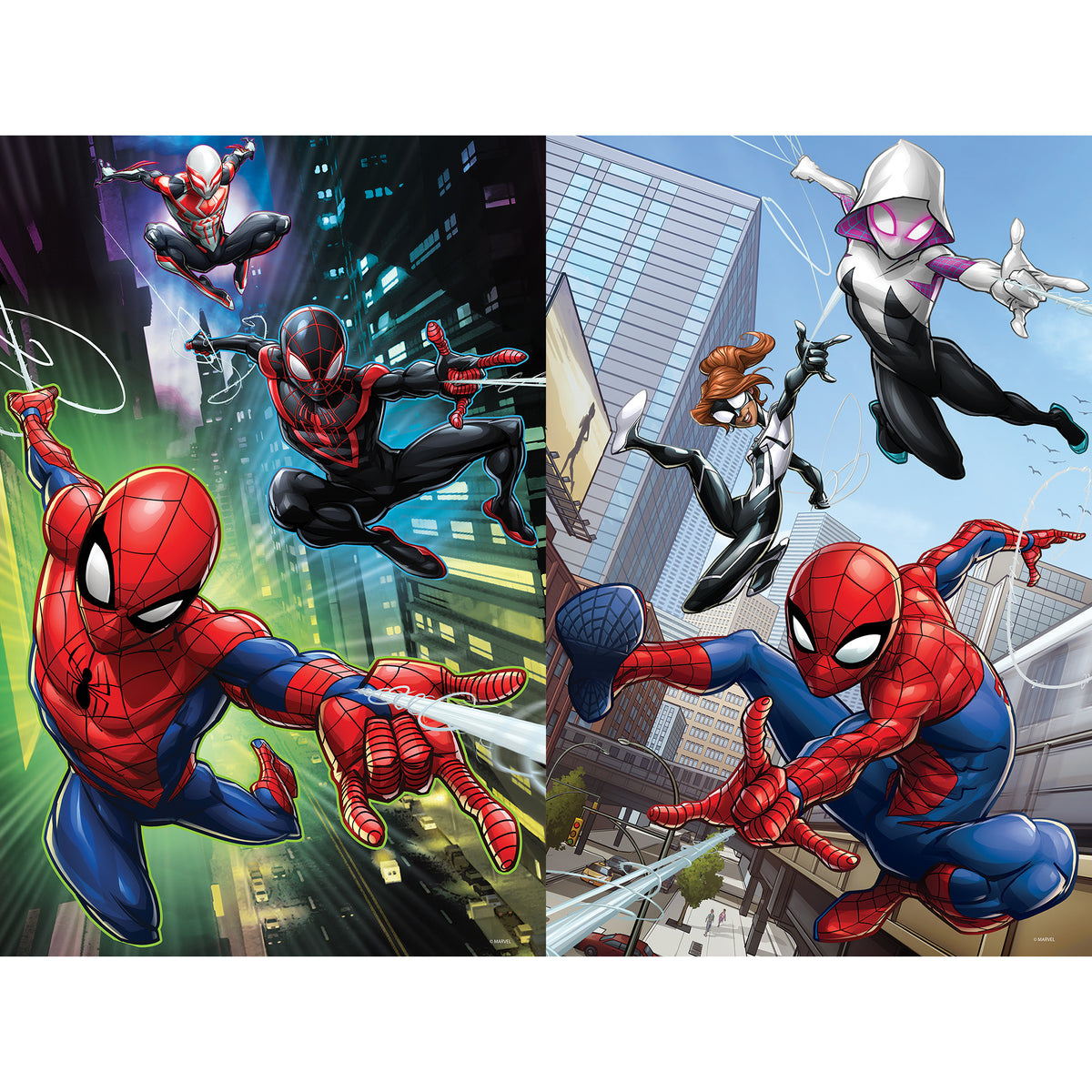 58009 Marvel Spider-Man 2 Pack Puzzles with 3 Figures