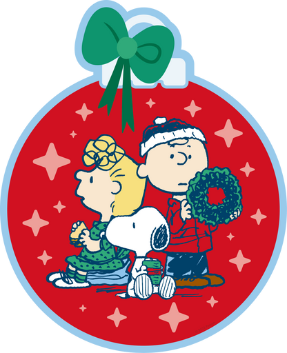 317018701 PEANUTS Classic Christmas ornament wooden puzzle  11.4 x 12" 200pc