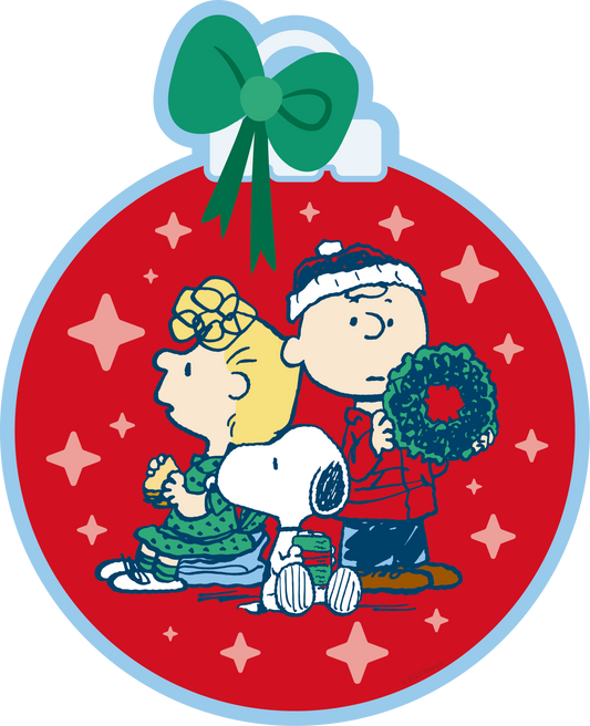 317018701 PEANUTS Classic Christmas ornament wooden puzzle  11.4 x 12" 200pc