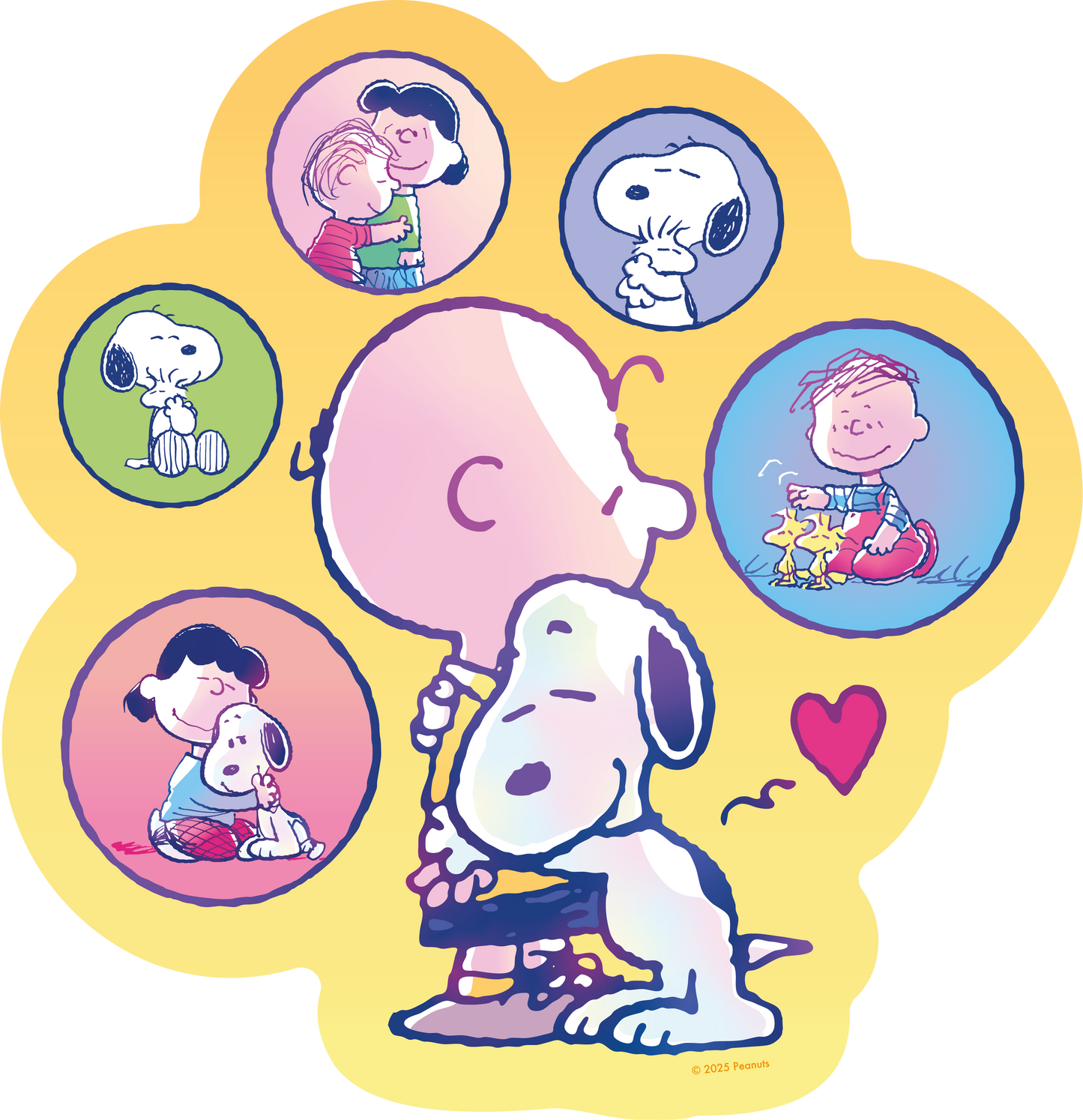 317017844 Peanuts lets cuddle wooden puzzle 11.4 x 12" 200pc