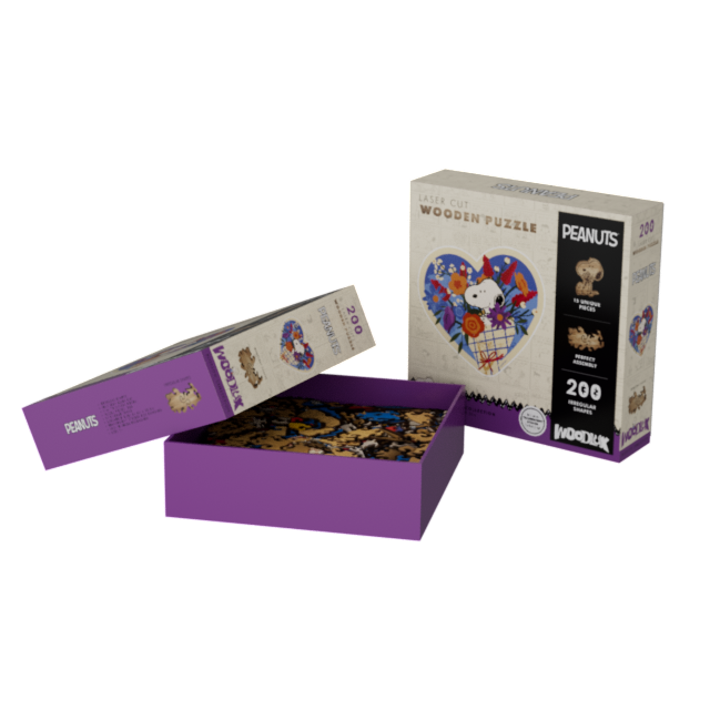 317017846 Peanuts blossom wooden puzzle 12 x 11" 200pc
