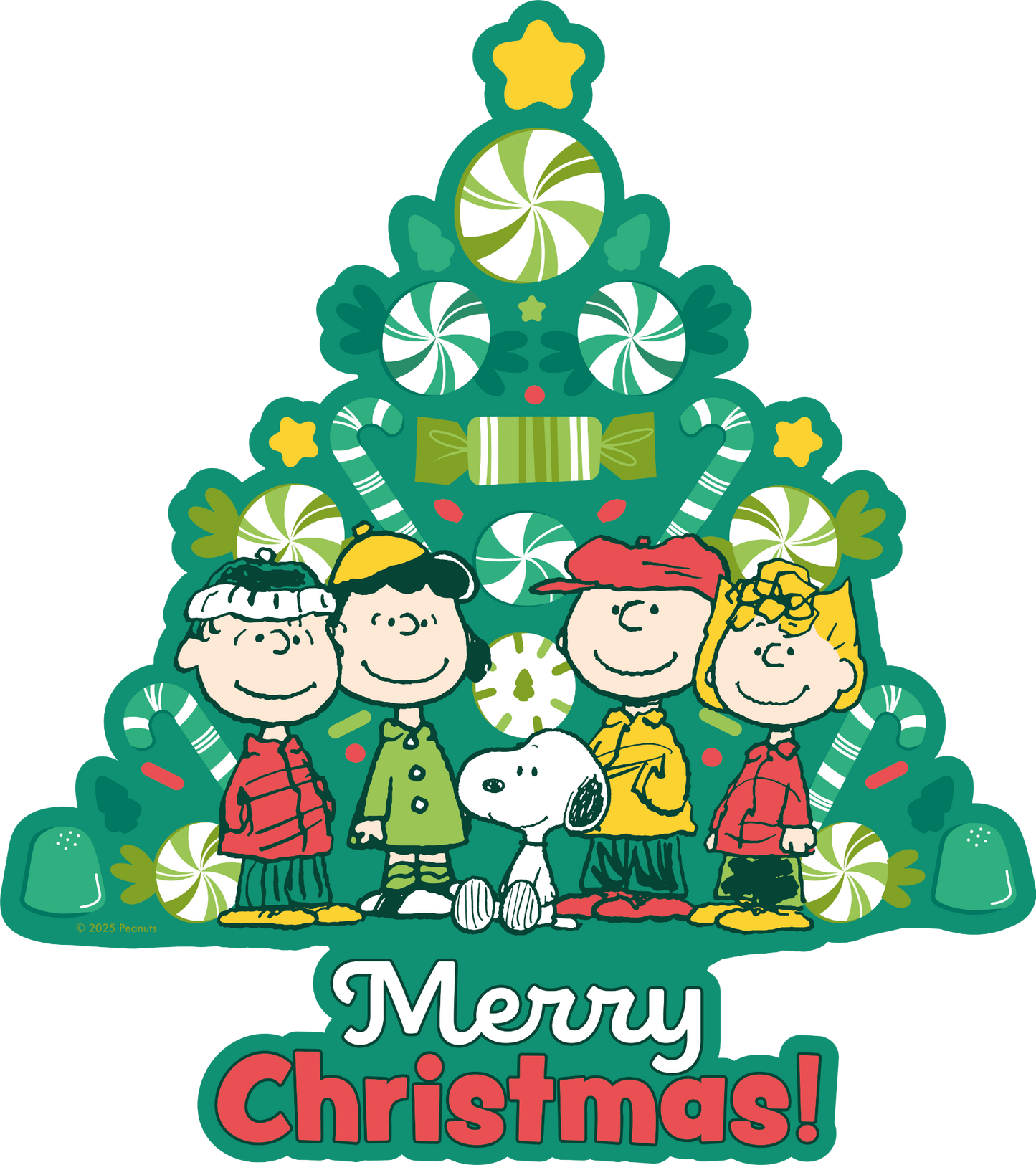 317019121 PEANUTS Peppermint Christmas tree wooden puzzle  11.4 x 12" 200pc